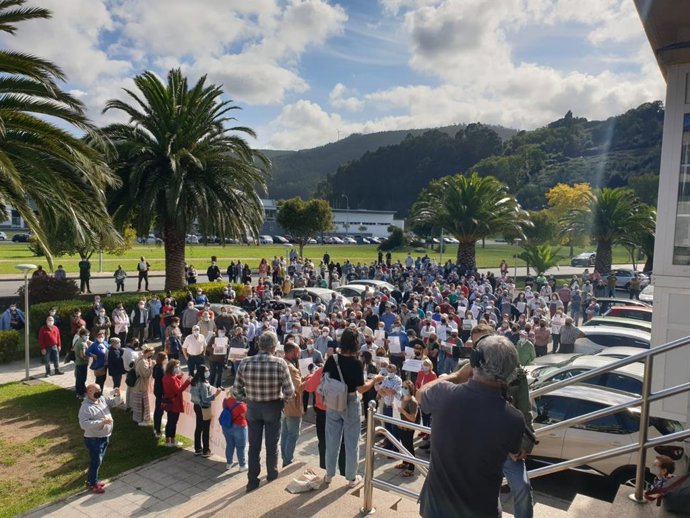 Concentración de ganaderos en Viveiro
