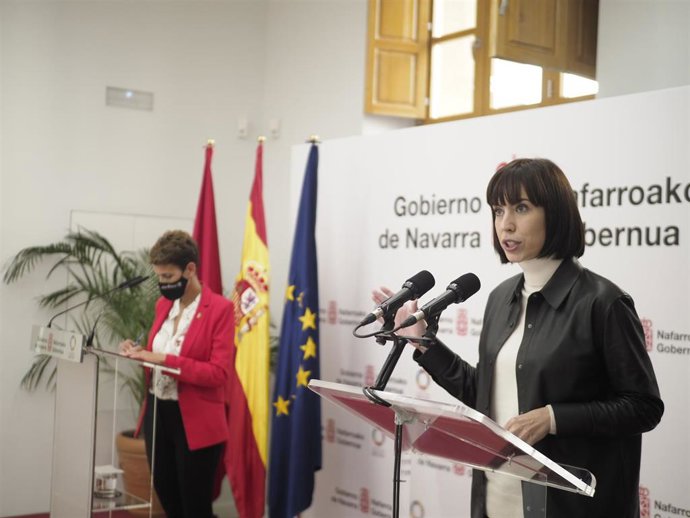 María Chivite junto a la ministra Diana Morant