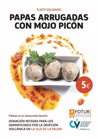 Chefs valencianos recaudan fondos para La Palma ofreciendo tapas solidarias de papas arrugadas con mojo picón