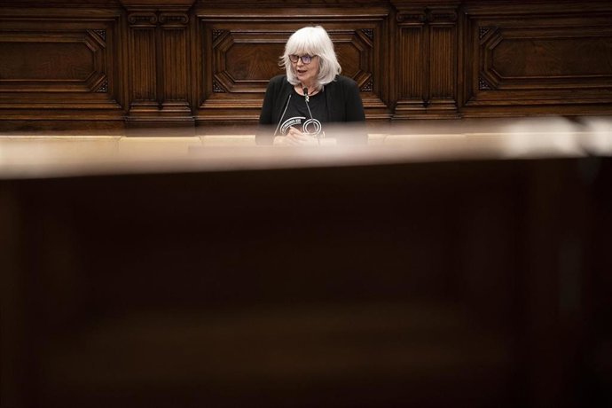 La líder de la CUP en el Parlament, Dolors Sabater, en el Debate de Política General