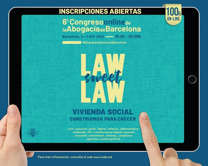 Cartel del VI congreso del Icab, centrado en la vivienda social