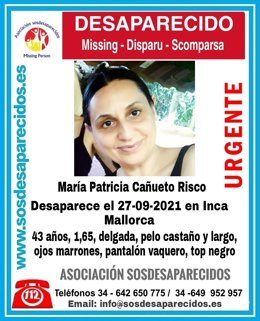 Maria Patricia Cañuelo Risco, desaparecida en Inca.