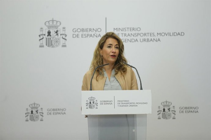 La ministra de Transportes, Movilidad y Agenda Urbana, Raquel Sánchez