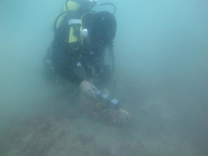 Neutralización de un proyectil en el mar.