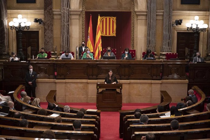 Hemicicle del Parlament de Catalunya durant el debat de política general