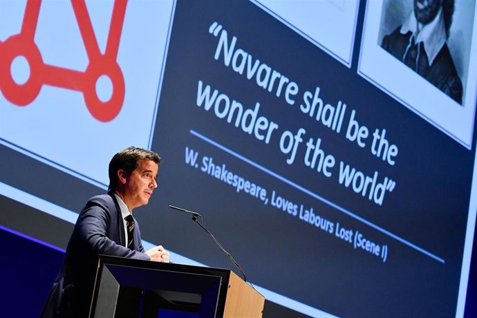 El consejero de Desarrollo Económico y Empresarial, Mikel Irujo, en la clausura de Biospain 2021