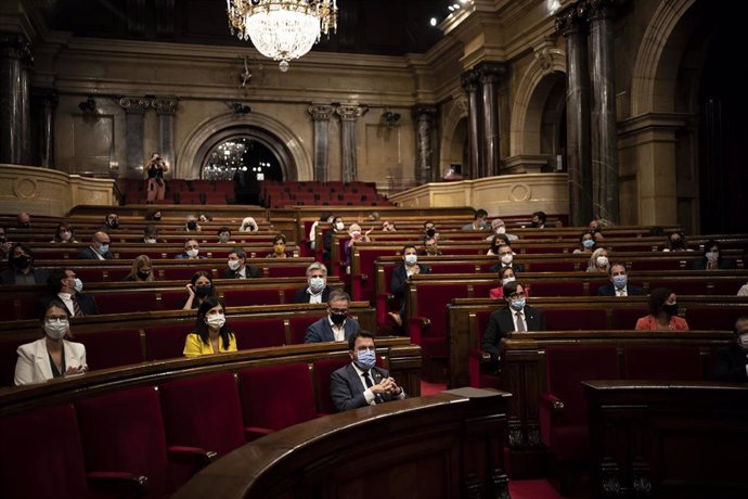 Votaciones propuestas de resolucion en el Parlament de Cataluña  en Barcelona, España, el jueves 30 de Septiembre de 2021.