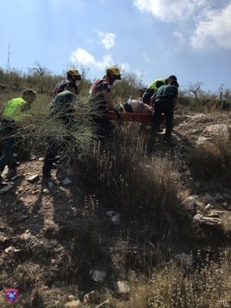 Rescate de un septuagenario accidentado en Benizalón (Almería)