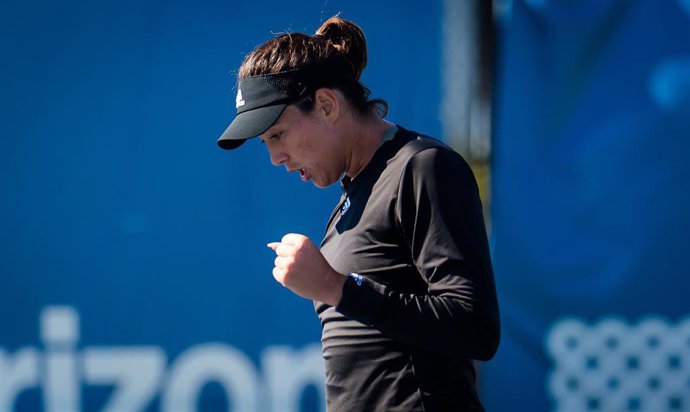 La tenista Garbiñe Muguruza en el torneo de Chicago