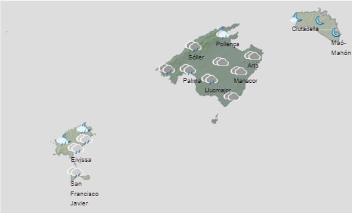 Predicción meteorológica para hoy viernes, 1 de octubre, en Baleares: chubascos localmente fuertes y tormentas.