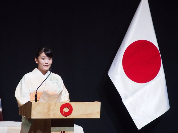 Archivo - 10 July 2019, Peru, Lima: Princess Mako of Akishino, the first child and elder daughter of Japanese Crown Prince Fumihito and Princess Kiko, takes part in a commemorative event celebrating 120th anniversary of the start of the Japanese immigra