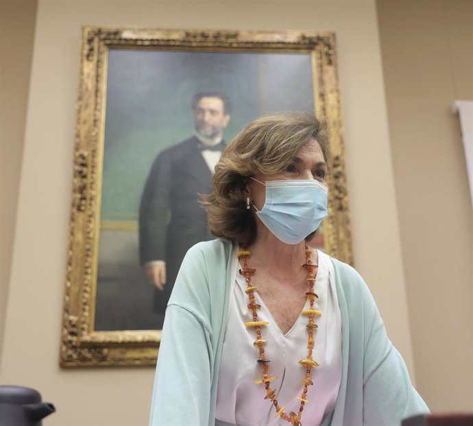 La nueva presidenta de la Mesa de la Comisión de Igualdad del Congreso, Carmen Calvo