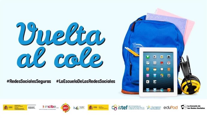 Cartel de la campaña Vuelta al cole que ha puesto en marcha Incibe.