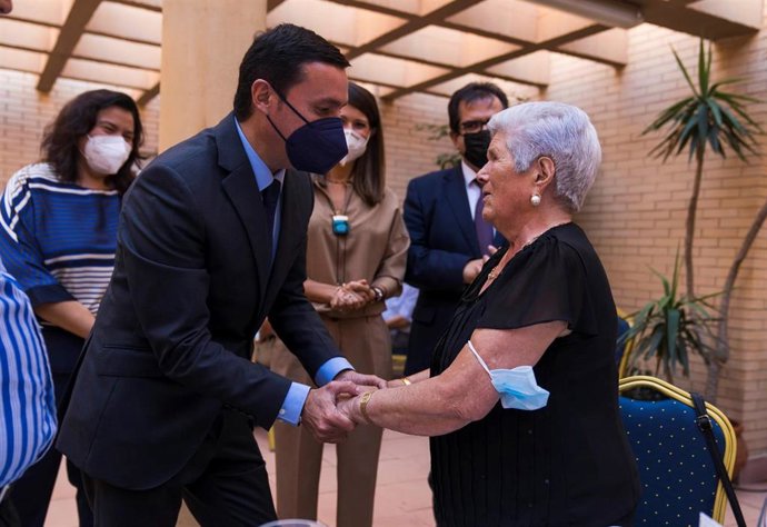 El presidente de la Diputación de Almería en el acto homenaje por el 'Día del mayor'.