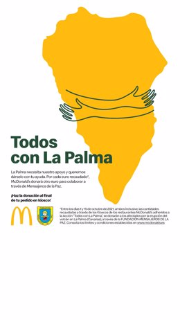 Cartel de la campaña 'Todos con La Palma'