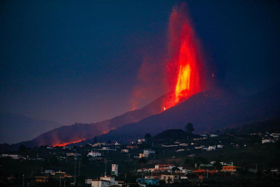 El volcán de Cumbre Vieja en La Palma, a 27 de septiembre en Las Manchas, La Palma