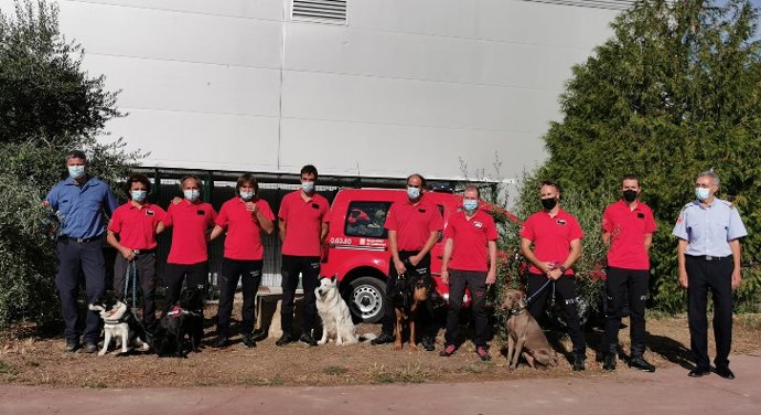 Grupo Canino de Investigación de Bombers de la Generalitat.