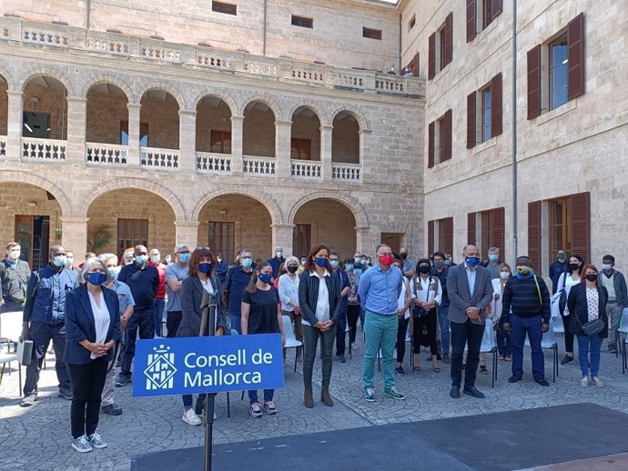Participantes del programa SOIB Reactiva 2020 en el Consell de Mallorca.