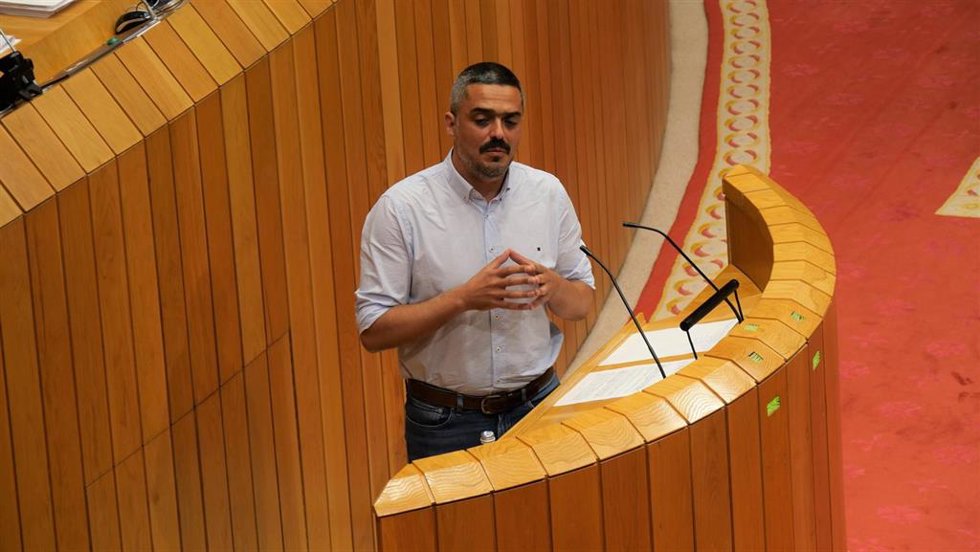 El diputado del BNG en el Parlamento de Galicia, Daniel Pérez