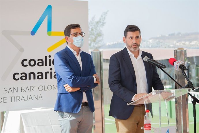 Los secretarios de CC en Gran Canaria y en San Bartolomé de Tirajana, Pablo Rodríguez y Alejandro Marichal, respectivamente