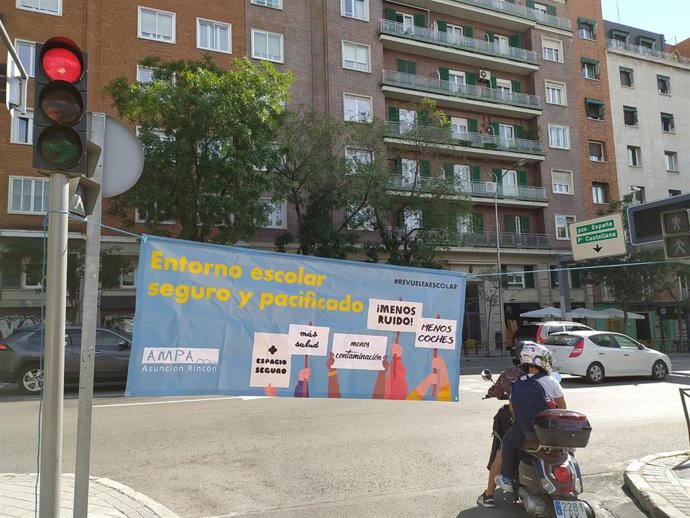 Protesta de la 'revuelta escolar' en Chamberí.