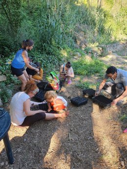 Benabarre (Huesca) recupera antiguos huertos sin cultivar en un proyecto de medioambiental financiado por la DPH-