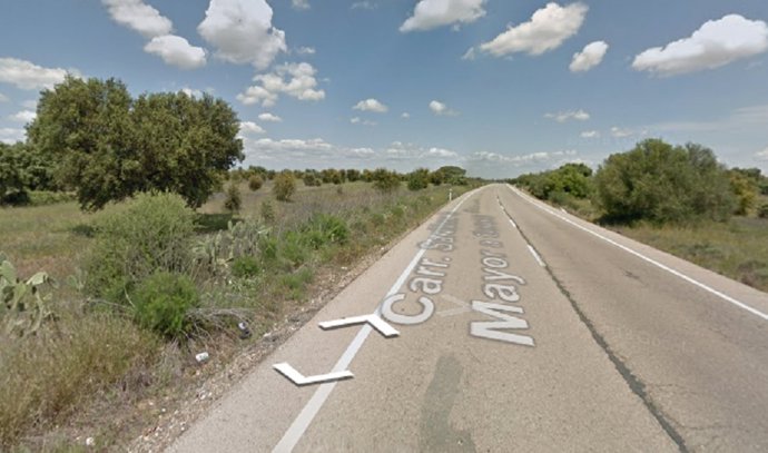 Punto de la A-477 donde ha tenido lugar el accidente.