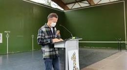 El consejero de Educación, Jokin Bildarratz, en la apertura de Kilometroak 2021