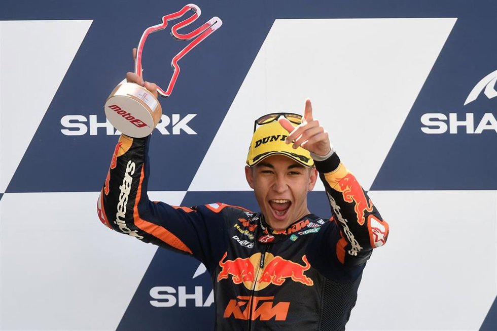 Archivo - El piloto español de Moto2 Raúl Fernández