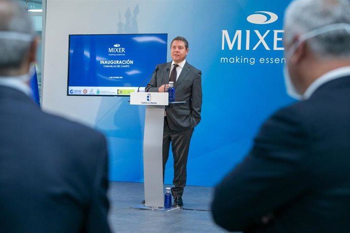 El presidente, Emiliano García-Page, en la inauguración de la factoría.