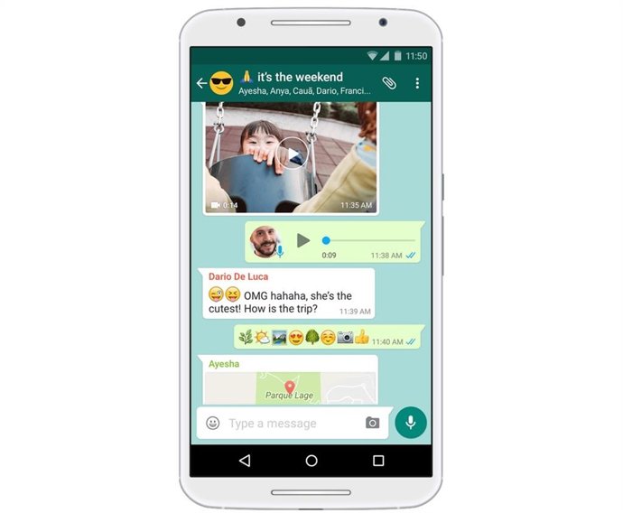 Conversacion en WhatsApp