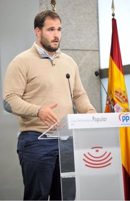 Archivo - El portavoz de Empleo del PP en la Asamblea, Javier Cienfuegos