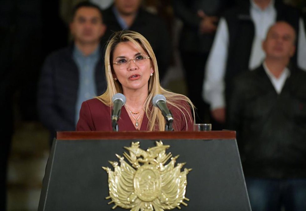 Archivo - La expresidenta de Bolivia Jeanine Áñez.