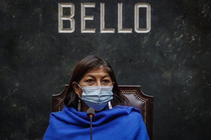 Archivo - La presidenta de la Convención Constitucional de Chile, Elisa Loncón. 