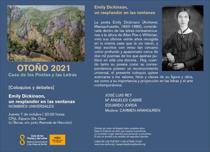 Programa del coloquio sobre Emily Dickinson