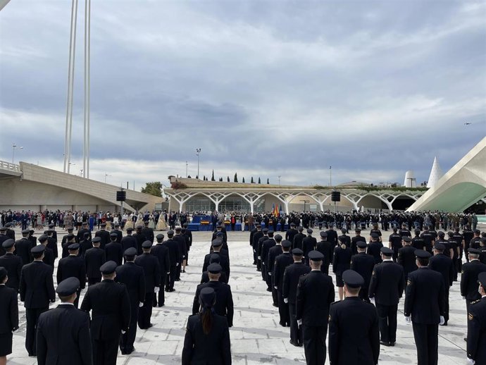 Acto del Día de la Policía Nacional este lunes en Valncia