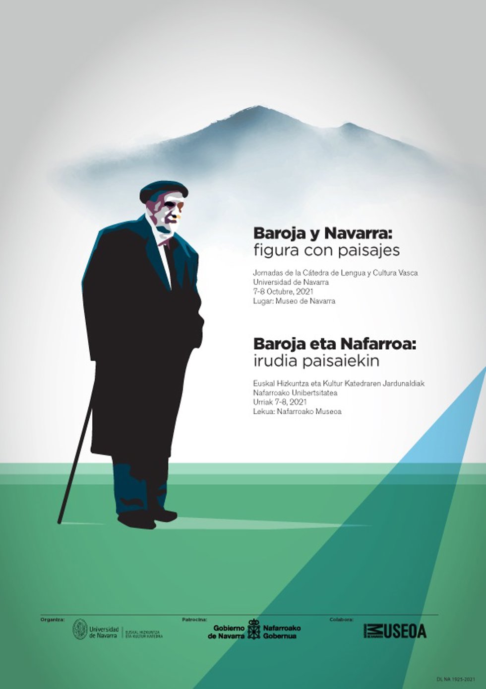 Cartel del ciclo sobre Pío Baroja organizado por la Cátedra de Lengua y Cultura Vasca de la Universidad de Navarra