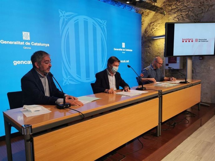 Jordi Martinoy, Joan Delort y Jordi Martín en rueda de prensa