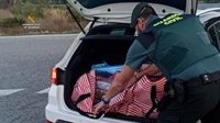 Dos detenidos transportando 80 kilos de hachís en vehículos en Chiclana y Alcalá de los Gazules (Cádiz)