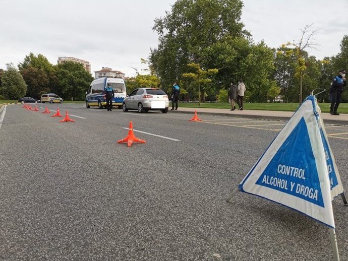 Control de alcohol y drogas de la Policía Municipal de Pamplona