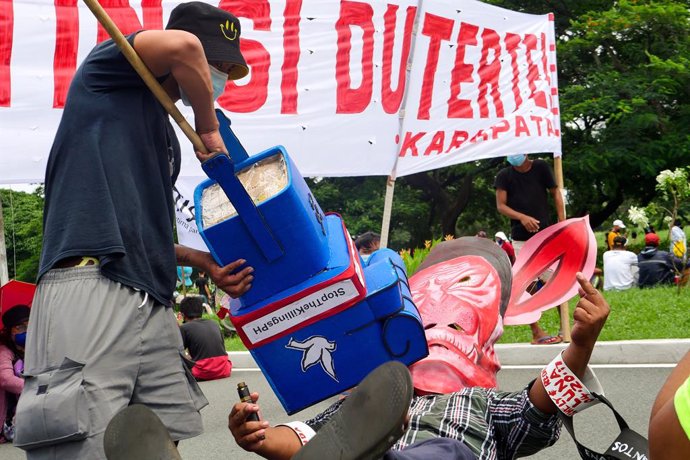 Archivo - Protesta contra Rodrigo Duterte en Filipinas