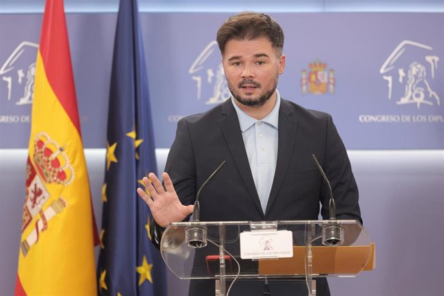 El portavoz parlamentario de la ERC, Gabriel Rufián.