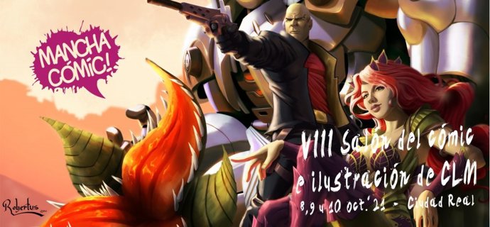 Cartel de la VIII edición de Manchacómic en Ciudad Real