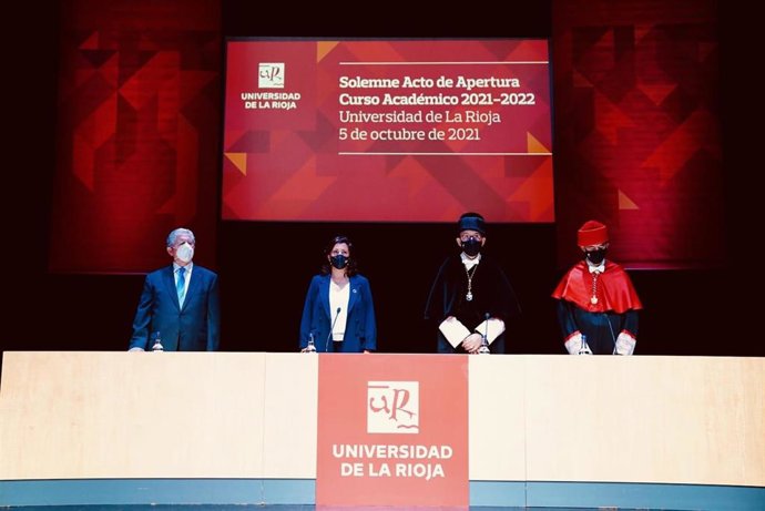 Acto de apertura del curso 2021-2022 en la Universidad de La Rioja