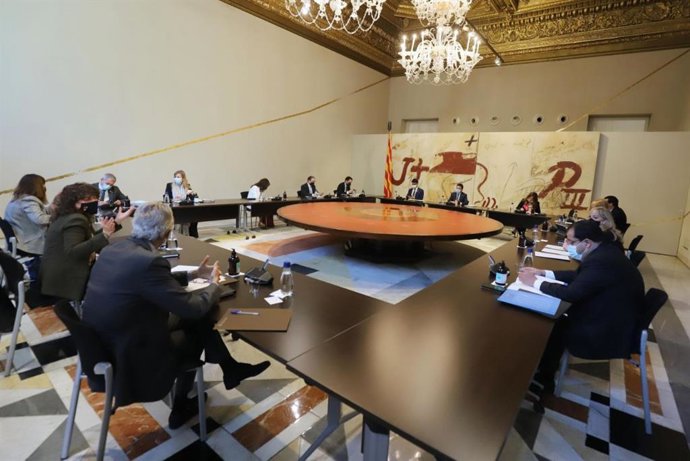 El Govern, reunido en el Consell Executiu de este martes 5 de octubre de 2021.