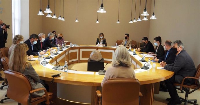 Xunta de portavoces do Parlamento de Galicia na súa reunión do 5 de outubro de 2021.