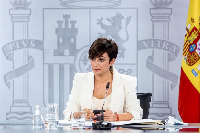 La ministra de Política Territorial y portavoz del Gobierno, Isabel Rodríguez, este martes.