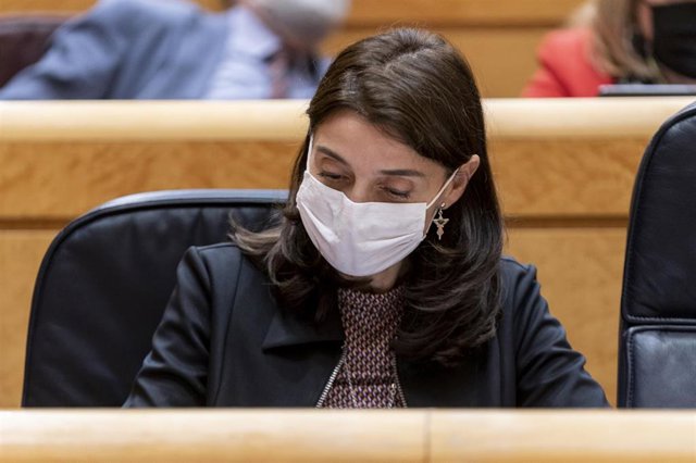La ministra de Justicia, Pilar Llop, en una sesión de control al Gobierno en el Senado.