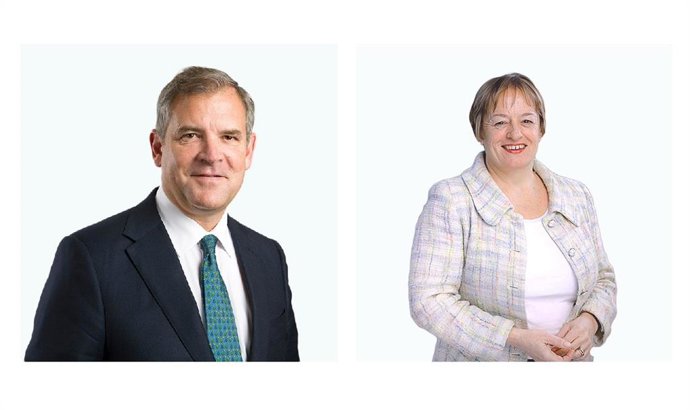 Archivo - Bruce Carnegie-Brown y Pamela Ann Walkden, exconsejero y consejera de Santander UK.