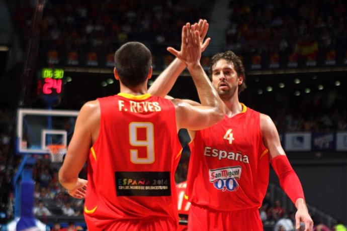 Archivo - Felipe Reyes y Pau Gasol. Juegos Olímpicos Londres 2012. Olimpiadas Londres.  